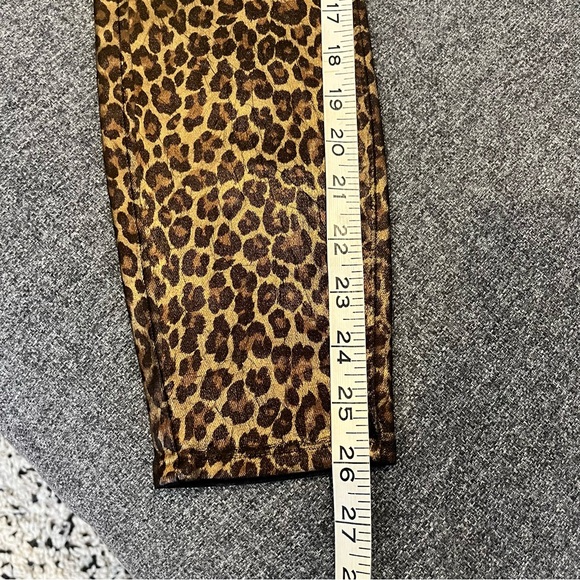 L'AGENCE Margot High Rise Foil Cheetah Print Skinny Jeans Black Size 24 NWT - Picture 14 of 14